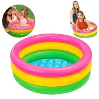 Imagem de Piscina Infláveis Infantil 28L Colorida Redonda 57107 Intex