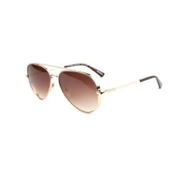 Imagem de Óculos Solar Evoke For You Ds55 Br04a Dourado Brilho Lente Marrom Degr