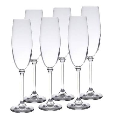Imagem de Jogo 6 Taças de Cristal para Champagne Gastro Colibri 220ml Espumante 
