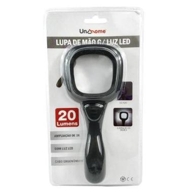 Imagem de Lupa de Mão com Luz Led 20 Lumens 3x Ampliação Leitura - Unyhome
