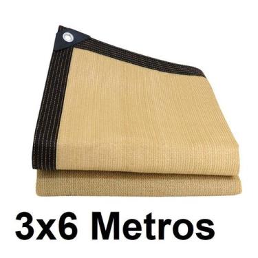 Imagem de Tela Sombrite para piscina Garagem Horta e Pergolado Bege Diversos Tam
