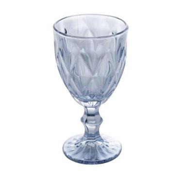 Imagem de Conjunto 6 Taças de Vidro Diamond Azul Metalizado (325mL) - Lyor