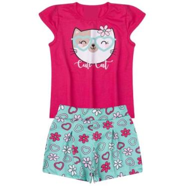 Imagem de Conjunto De Menina Roupa Infantil Verão 1 a6 Anos Kit Shorts - Click, 