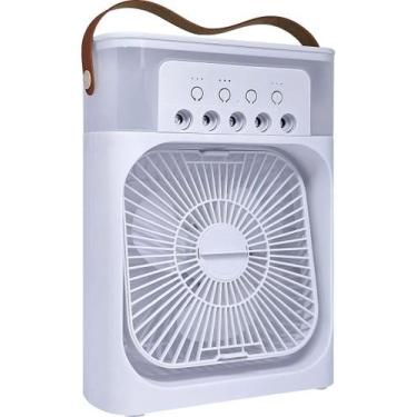 Imagem de Ventilador Umidificador De Mesa Brazilhouse 10w Usb Led Timer Branco 1