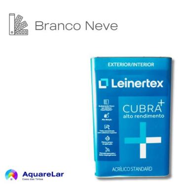 Imagem de Cubra Mais Acrílica Leinertex Fosco 18L, BRANCO NEVE