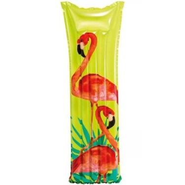 Imagem de Boia Colchão Bronzeador Inflável 1.83 x 69cm Intex, Flamingo