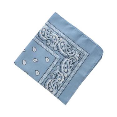 Imagem de Bandana Unissex Estampada Paisley Para Cabelo, Lenço Quadrado Esportiv