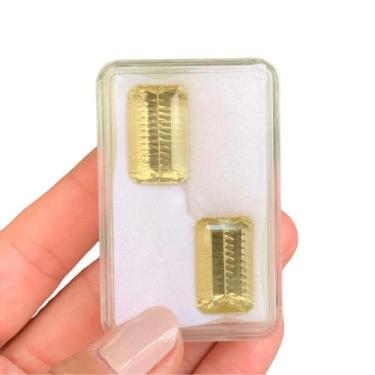 Imagem de Citrino Baguete Millenium Par 30,42ct - SP GEMAS