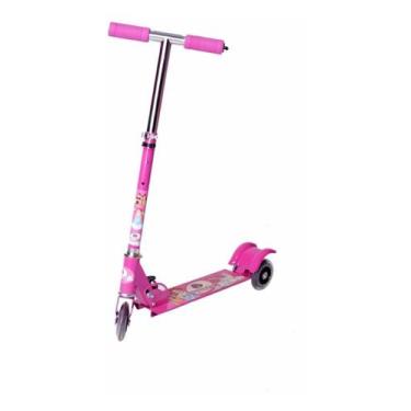 Imagem de Patinete Nbkids Scooter De Ferro Dobrável Altura Regulável, Rosa