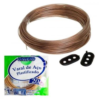 Imagem de Varal De Aco Revestido Pvc Unifio 1,65Mm Com 20M - Kit C/12 Pecas