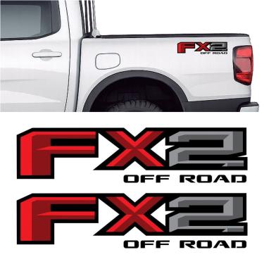 Imagem de Adesivo Decorativo FX2 Off Road Vinil Brilho sem Resina Vermelho Teu Adesivo