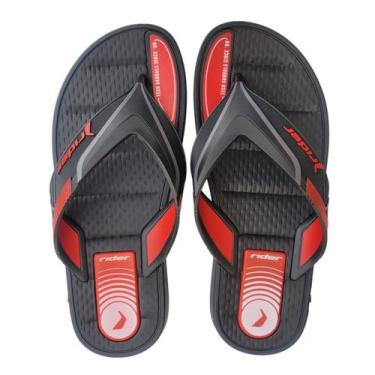 Imagem de Chinelo De Dedo Masculino Rider Sprint 12015, Preto, Preto, Vermelho, 