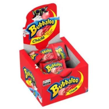 Imagem de Chiclete bubbaloo morango 300 g 60 unidades