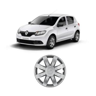 Imagem de Kit 4 Calotas Aro 15 Sandero Logan 15 A 16 Grid Prata - GRID/HB - CALO