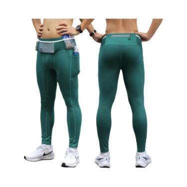 Imagem de Calças De Compressão Masculinas Para Corrida E Ciclismo, Leggings Long