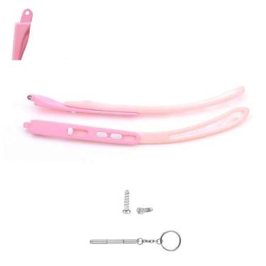 Imagem de Hastes para Óculos LCLONY 130mm Rosa Silicone 1 Par