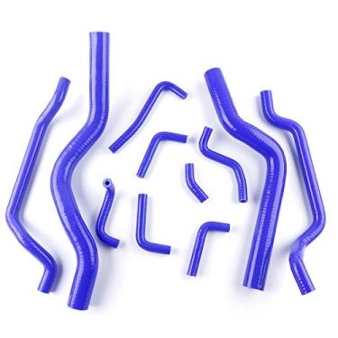 Imagem de LUXERAD Mangueira de radiador de silicone de arrefecimento de desempenho de 4,5 mm de 3 camadas para 90-94 Mitsubishi ECLIPSE DSM 4G63T 1G (azul)