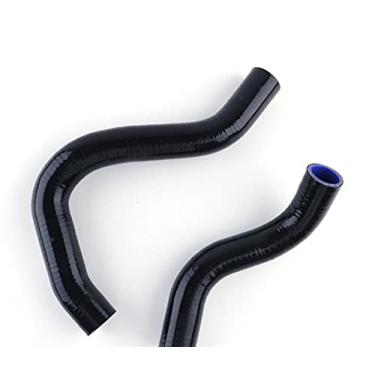 Imagem de LUXERAD Kit de Mangueira de Radiador de Silicone de Desempenho de 3 Camadas 4,5 mm para Hon da Civic Type-R EP3 2002-2005 Kit de Mangueira de Refrigerante de Radiador de Silicone (Preto)
