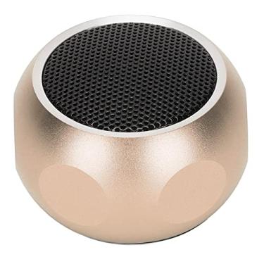 Imagem de PUSOKEI Alto-falante Bluetooth sem fio portátil, mini alto-falante portátil Bluetooth sem fio, mini alto-falante portátil Bluetooth, bonito e pequeno alto-falante sem fio com cordão para chuveiro, bicicleta, carro e viagens (dourado)