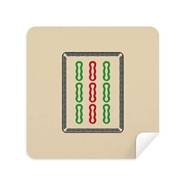 Imagem de Mahjong Bamboo Bar 9 azulejos padrão óculos pano limpador de tela tecido de camurça pacote com 2
