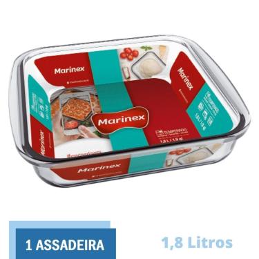 Imagem de Travessa Assadeira Lasanheira 1,8L Quadrada Vidro Marinex