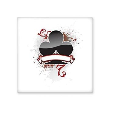 Imagem de Baralho de cartas de jogo, utensílios de azar, lascas, azulejo de cerâmica, decalque brilhante, pedra adornada de tijolo esmaltado