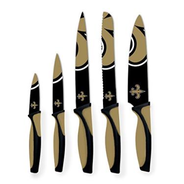 Imagem de Conjunto de facas de cozinha NFL New Orleans Saints com 5 peças