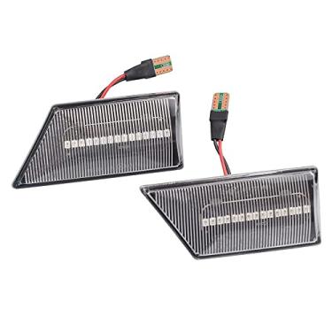 Imagem de Luz indicadora de pisca-pisca sequencial LED marcador lateral dinâmico para Opel Vectra C Signum 2002-2008 (transparente)