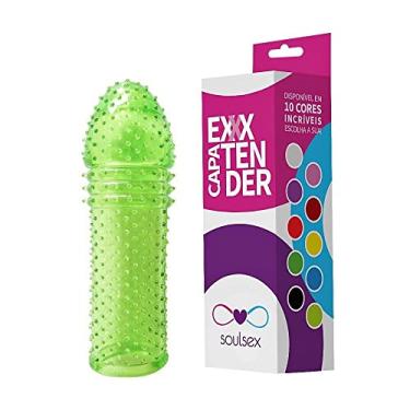 Imagem de Capa Peniana Extensora Pontos Estimulantes Flexível Silicone Aumenta Pênis (Verde)