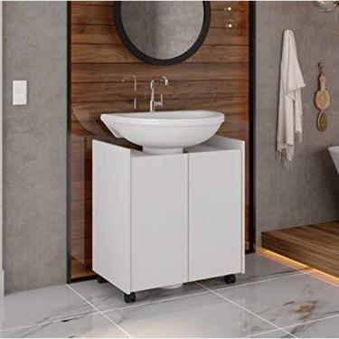 Imagem de Gabinete para Pia de Banheiro com Porta Eccos Branco - Potenza