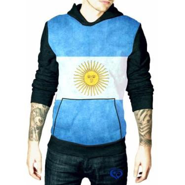 Imagem de Moletom Argentina Masculino Buenos Aires Blusa Adulto - Alemark