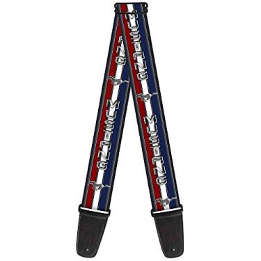 Imagem de Buckle-Down Alça de guitarra Mustang com texto tribal listra 5 cm de largura