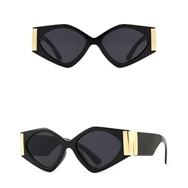 Imagem de Óculos de sol feminino quadrado fashion designer de luxo lente gradiente preto superdimensionado óculos de sol feminino armação grande óculos da moda, preto c1 preto, tamanho único