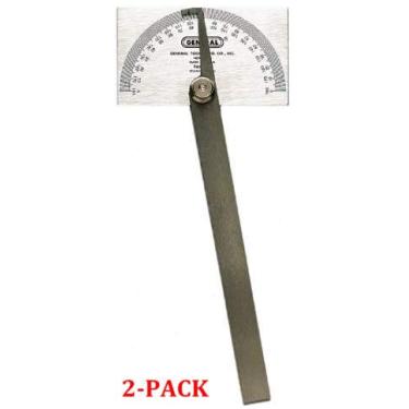 Imagem de General Tools & Instruments 17 Cabeça Quadrada Protrator de Metal, cabeça quadrada (2 pacotes)