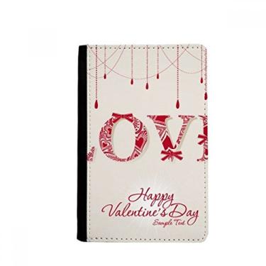 Imagem de Love Happy Valentines Day Porta-passaporte vermelho Notecase Burse carteira capa porta-cartão, Multicolor