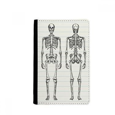 Imagem de Estrutura do corpo humano suporte de passaporte esqueleto Notecase Burse carteira capa porta-cartão, Multicolor