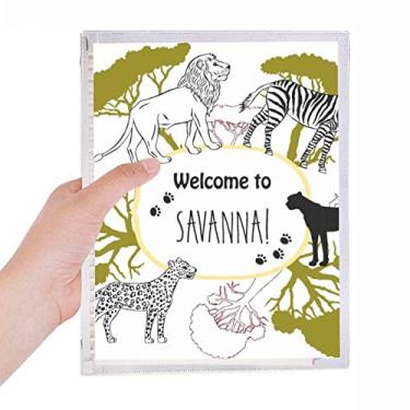 Imagem de Caderno African Welcom To Savanna Pinto Leopard Wildlife Diário de folhas soltas recarregável, papelaria
