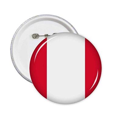 Imagem de Broche de bandeira nacional do Peru da América do Sul Emblema de botão Decoração 5 peças