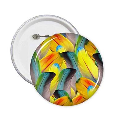 Imagem de Alfinetes de luz solar de flores coloridas com penas e botões de distintivo para decoração 5 peças