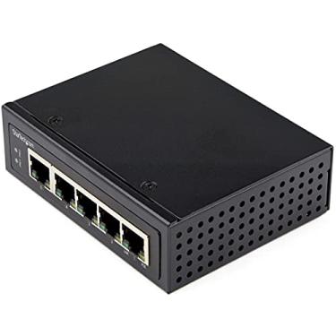 Imagem de Interruptor industrial de 5 portas Gigabit PoE - 30 W - Interruptor Power Over Ethernet - GbE PoE+ Interruptor não gerenciado - Interruptor de rede robusto de alta potência Gigabit IP-30/-40 C para 75 C (IESC1G50UP)