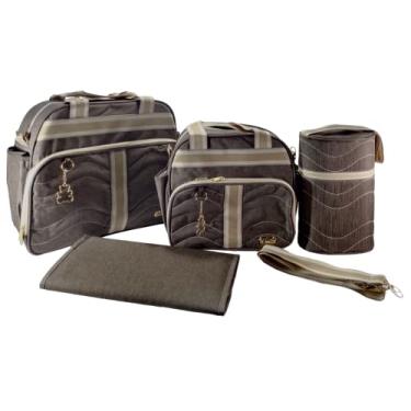 Imagem de Kit Bolsa Maternidade Menino Menina Luxo com 4 Peças (Café)
