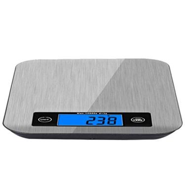 Imagem de Balança de peso digital de cozinha de 10kg, balança alimentar de aço inoxidável, display lcd, peso de alta precisão para cozinhar, assar
