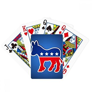 Imagem de DIYthinker Baralho americano Burro Emblema Partido Democrático Pôquer Baralho Presente de Mesa