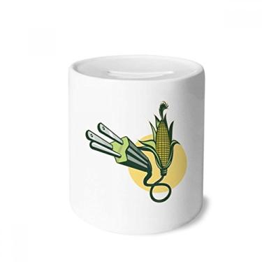 Imagem de DIYthinker Cabo de carregamento de milho padrão caixa de dinheiro caixa de cerâmica porta-moedas presente de cofrinho