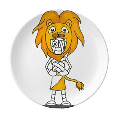 Imagem de Egypt Mummy Horus Chapéu de Leão Prato Decorativo de Porcelana Salver Prato de Jantar