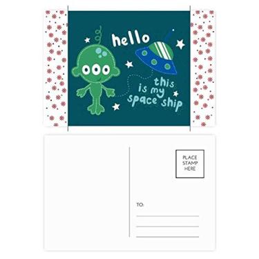 Imagem de Cartão postal de Natal e alienígena Hello Alien Celebração Cartão postal Bênção