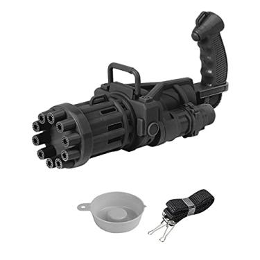 Imagem de Pistola de bolhas, Máquina de Bolhas Soprador de Bolhas de 10 Furos, Máquina Automática de Bolhas de Brinquedo Elétrico para Crianças Pequenas (AZUL CLARO COM LUZ 14 BOLHAS)