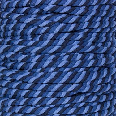Imagem de Corda artesanal de algodão natural torcido tricolor (1/2 polegada, frio, 30 m)