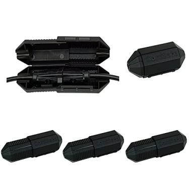 Imagem de CordSafe Capa de segurança para cabo de extensão externa – resistente ao clima, protetor de plugue durável, uso interno e externo – Conexão de cabo elétrico para luzes de cordas de férias e pátio,