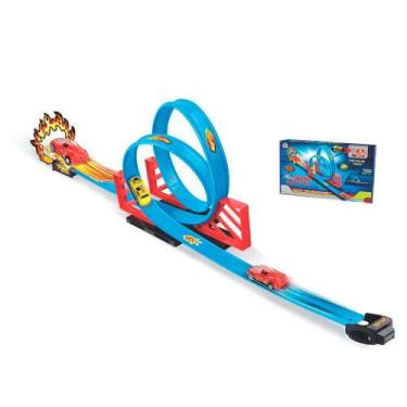 Hot Wheels - Pista de carros Looping Caos com 1 veículo Die-cast